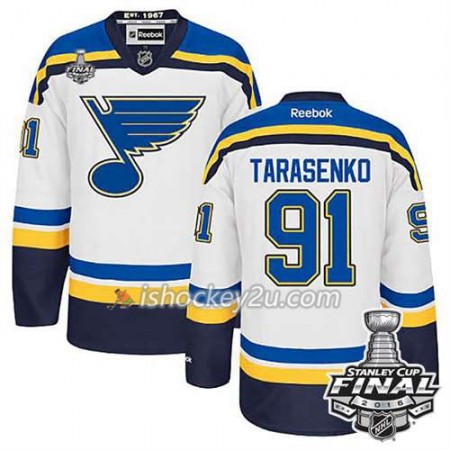 Reebok NHL St. Louis Blues Trøje Vladimir Tarasenko #91 Hvid Udebane 2016 Stanley Cup
