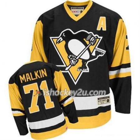 Reebok Mænd NHL Pittsburgh Penguins Trøje Evgeni Malkin 71 Sort Tredje