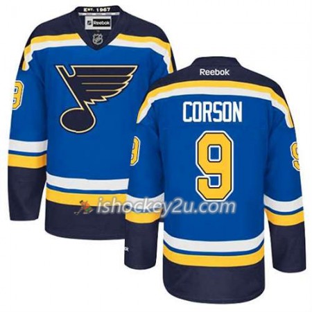 Reebok Mænd NHL St. Louis Blues Trøje Shayne Corson #9 Hjemme Blå