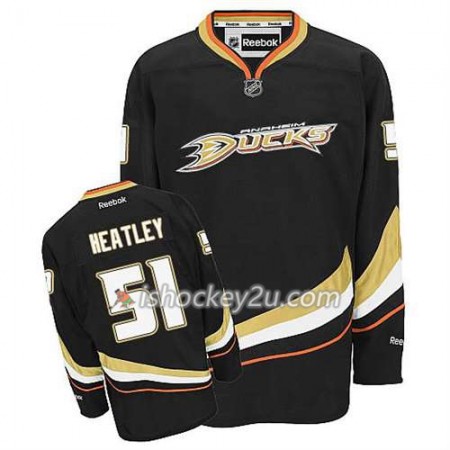 Reebok Mænd NHL Anaheim Ducks Trøje Dany Heatley #51 Hjemme Sort