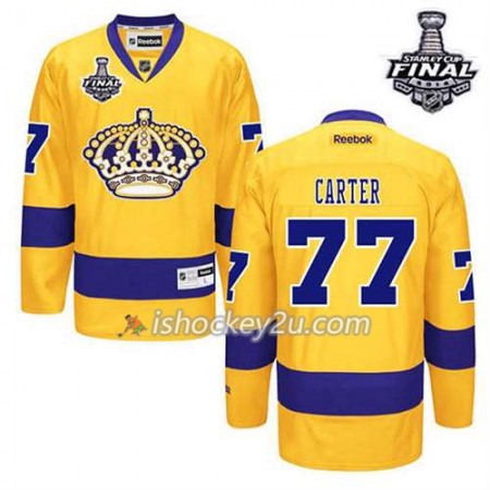 Reebok Mænd NHL Los Angeles Kings Trøje Jeff Carter #77 Tredje Guld 2014 Stanley Cup