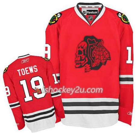 Børn NHL Chicago Blackhawks Trøje Jonathan Toews #19 Red Skull