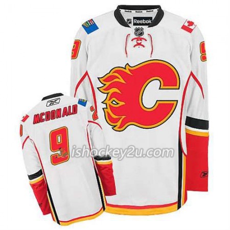 Reebok Mænd NHL Calgary Flames Trøje Lanny McDonald #9 Udebane Hvid