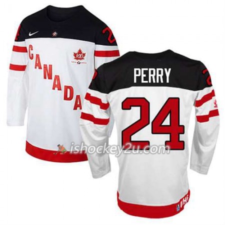 Reebok Mænd NHL Canada Team Trøje Corey Perry #24 100th Anniversary Hvid