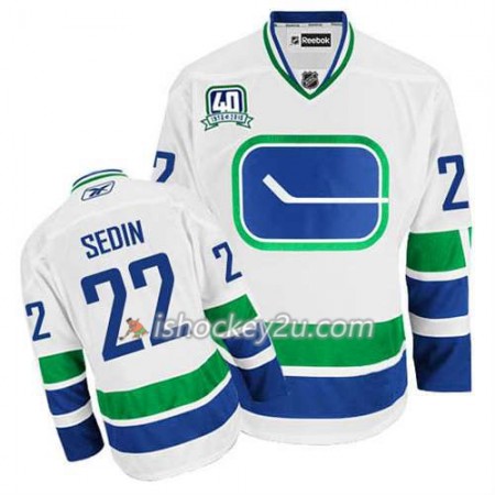 Reebok Mænd NHL Vancouver Canucks Trøje Daniel Sedin #22 Tredje Hvid