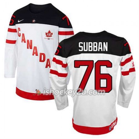 Børn NHL Canada Team Trøje P.K Subban #76 100th Anniversary Hvid