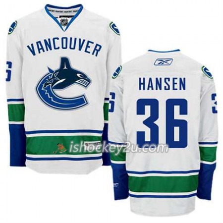 Reebok Mænd NHL Vancouver Canucks Trøje Jannik Hansen #36 Udebane Hvid