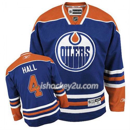Reebok Mænd NHL Edmonton Oilers Trøje Taylor Hall #4 Hjemme Blå