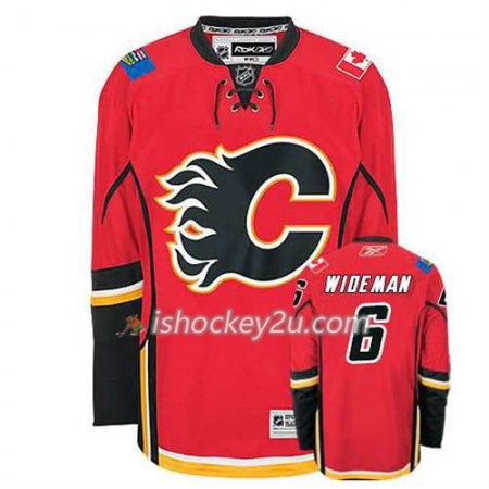 Reebok Mænd NHL Calgary Flames Trøje Dennis Wideman #6 Hjemme Rød