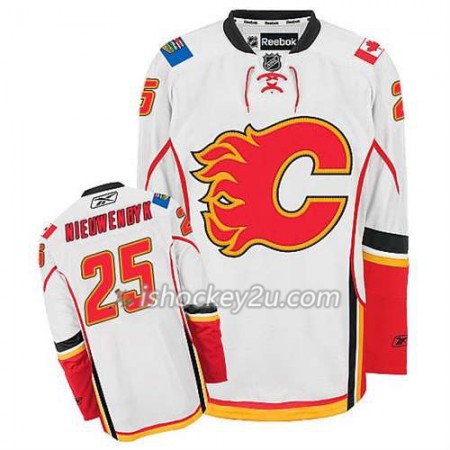 Reebok Mænd NHL Calgary Flames Trøje Joe Nieuwendyk #25 Udebane Hvid