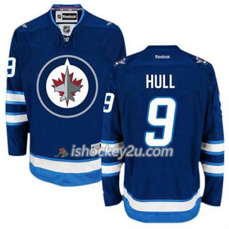 Reebok Mænd NHL Winnipeg Jets Trøje Bobby Hull #9 Hjemme Blå