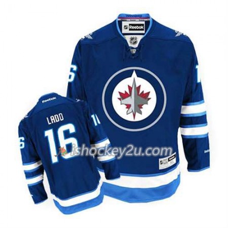 Reebok Mænd NHL Winnipeg Jets Trøje Andrew Ladd #16 Hjemme Blå