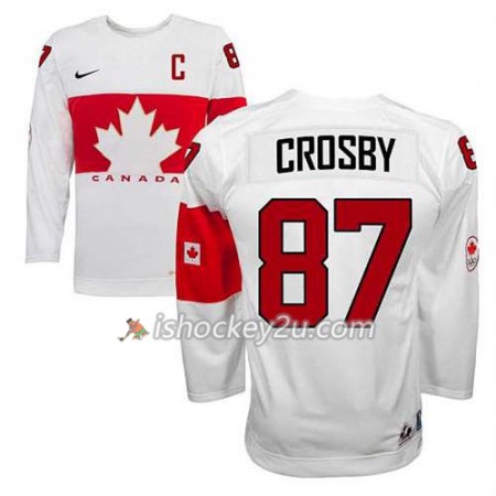 Reebok Dame NHL Canada Team Trøje Sidney Crosby #87 Hjemme Hvid