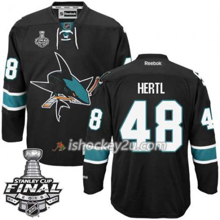 Reebok NHL San Jose Sharks Trøje Tomas Hertl #48 Sort Tredje 2016 Stanley Cup Reebok NHL San Jose Sharks Trøje Tomas Hertl #48 Sort Tredje 2016 Stanley Cup