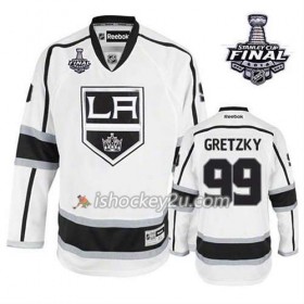 Reebok Mænd NHL Los Angeles Kings Trøje Wayne Gretzky #99 Udebane Hvid 2014 Stanley Cup