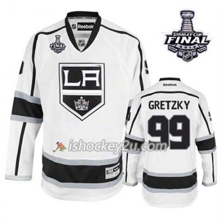Reebok Mænd NHL Los Angeles Kings Trøje Wayne Gretzky #99 Udebane Hvid 2014 Stanley Cup