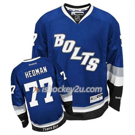 Reebok Mænd NHL Tampa Bay Lightning Trøje Victor Hedman #77 Tredje Blå