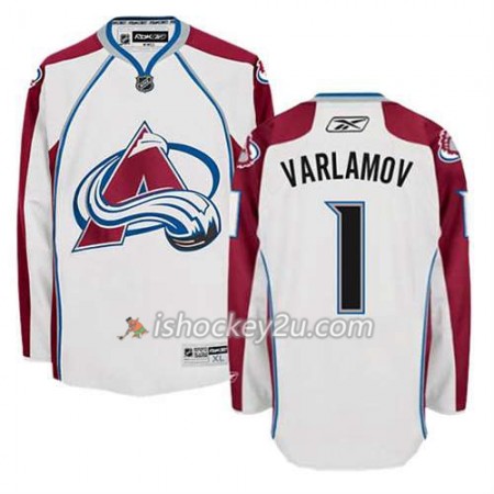 Reebok Mænd NHL Colorado Avalanche Trøje Semyon Varlamov #1 Udebane Hvid