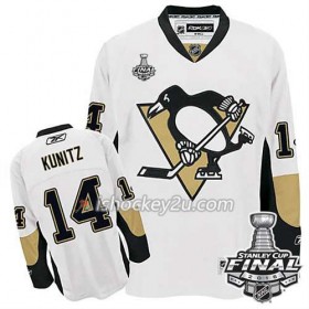 Reebok NHL Pittsburgh Penguins Trøje Chris Kunitz #14 Hvid Udebane 2016 Stanley Cup