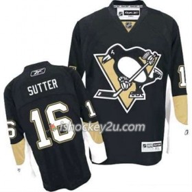 Reebok Mænd NHL Pittsburgh Penguins Trøje Brandon Sutter 16 Sort Hjemme