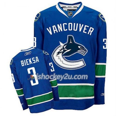 Reebok Mænd NHL Vancouver Canucks Trøje Kevin Bieksa #3 Hjemme Blå