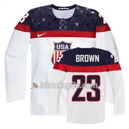Reebok Mænd NHL USA Team Trøje Dustin Brown #23 Hvid Hjemme