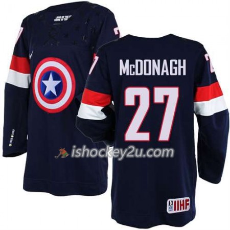 Reebok Mænd NHL USA Team Trøje Ryan McDonagh #27 Blå
