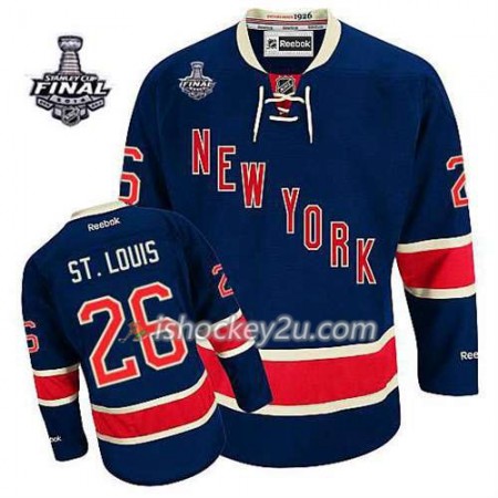 Reebok Mænd NHL New York Rangers Trøje Martin St. Louis #26 Tredje Blå 2014 Stanley Cup