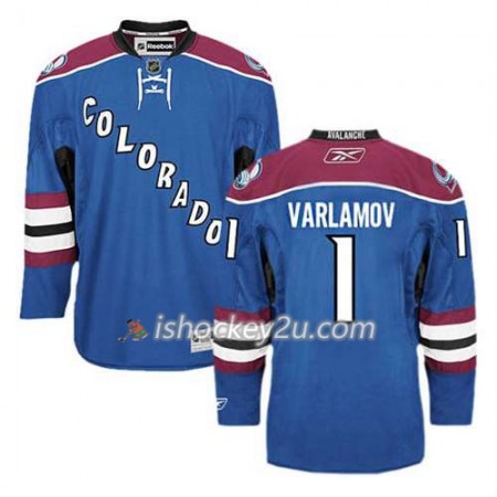 Reebok Mænd NHL Colorado Avalanche Trøje Semyon Varlamov #1 Tredje Blå