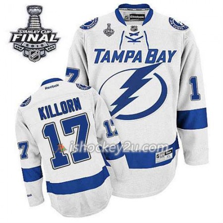 Reebok Mænd NHL Tampa Bay Lightning Trøje Alex Killorn #17 Udebane Hvid 2015 Stanley Cup Reebok Mænd NHL Tampa Bay Lightning Trøje Alex Killorn #17 Udebane Hvid 2015 Stanley Cup