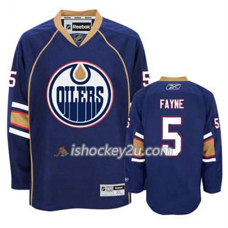Reebok Mænd NHL Edmonton Oilers Trøje Mark Fayne #5 Tredje Blå
