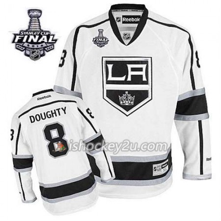 Reebok Mænd NHL Los Angeles Kings Trøje Drew Doughty #8 Udebane Hvid 2014 Stanley Cup
