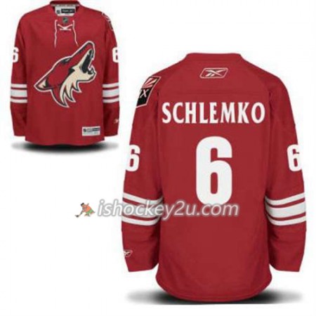 Reebok Mænd NHL Phoenix Coyotes David Schlemko 6 Vinrød Hjemme