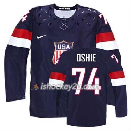 Reebok Dame NHL USA Team Trøje T. J. Oshie #74 Udebane Sort