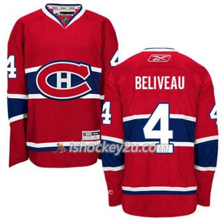 Reebok Mænd NHL Montreal Canadiens Trøje Jean Beliveau #4 Hjemme Rød
