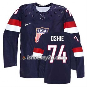 Reebok Mænd NHL USA Team Trøje T. J. Oshie #74 Udebane Blå