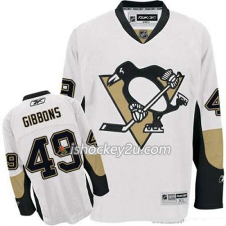 Reebok Mænd NHL Pittsburgh Penguins Trøje Brian Gibbons 49 Hvid Udebane