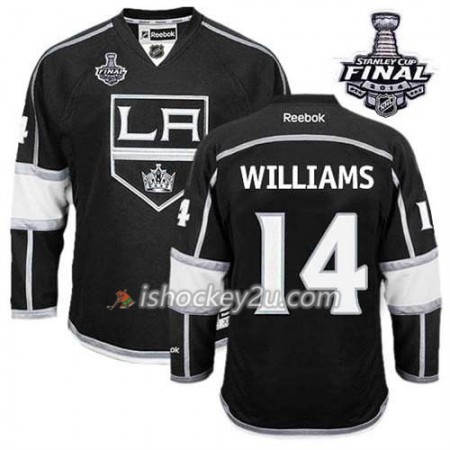 Reebok Mænd NHL Los Angeles Kings Trøje Justin Williams #14 Hjemme Sort 2014 Stanley Cup Reebok Mænd NHL Los Angeles Kings Trøje Justin Williams #14 Hjemme Sort 2014 Stanley Cup
