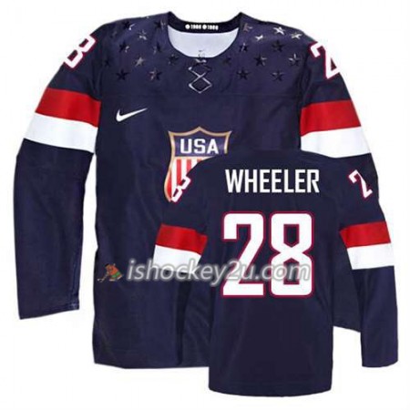 Børn NHL USA Team Trøje Blake Wheeler #28 Udebane Blå