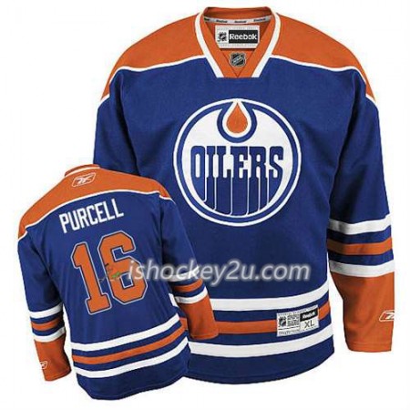 Reebok Mænd NHL Edmonton Oilers Trøje Teddy Purcell #16 Hjemme Blå