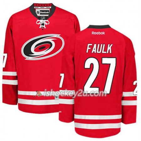 Reebok Mænd NHL Carolina Hurricanes Trøje Justin Faulk #27 Hjemme Rød