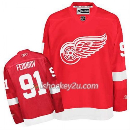 Reebok Mænd NHL Detroit Red Wings Trøje Sergei Fedorov #91 Hjemme Rød
