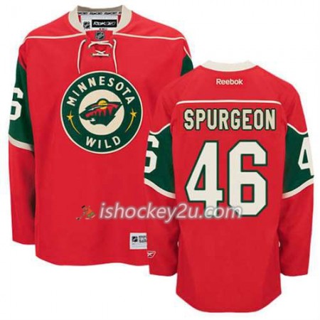 Reebok Mænd NHL Minnesota Wild Trøje Jared Spurgeon #46 Hjemme Rød