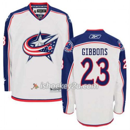Reebok Mænd NHL Columbus Blue Jackets Trøje Brian Gibbons #23 Udebane Hvid