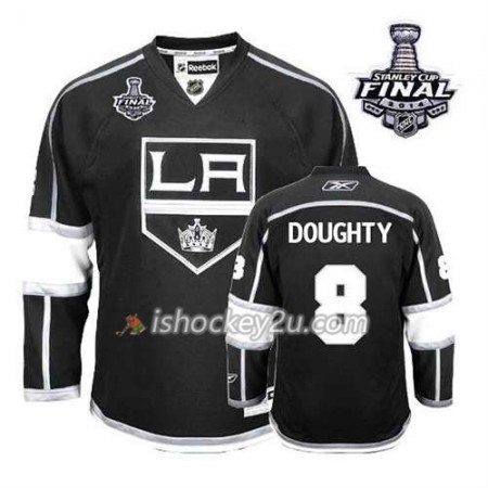 Reebok Mænd NHL Los Angeles Kings Trøje Derek Stepan #8 Hjemme Sort 2014 Stanley Cup