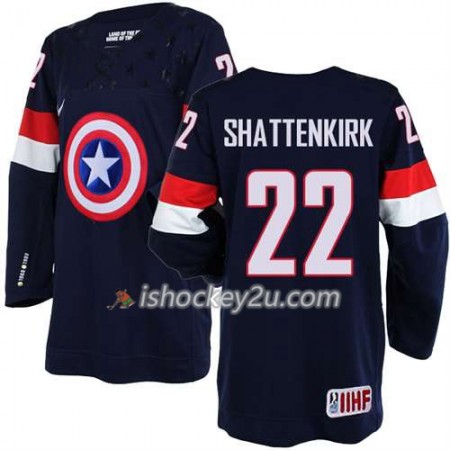 Reebok Mænd NHL USA Team Trøje Kevin Shattenkirk #22 Blå