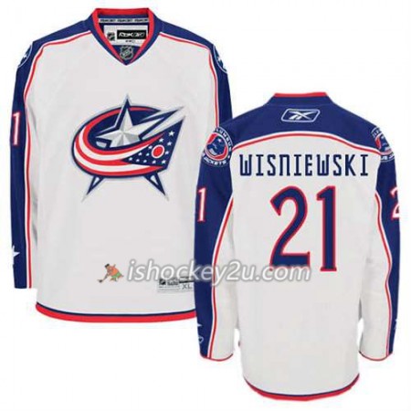 Reebok Mænd NHL Columbus Blue Jackets Trøje James Wisniewski #21 Udebane Hvid