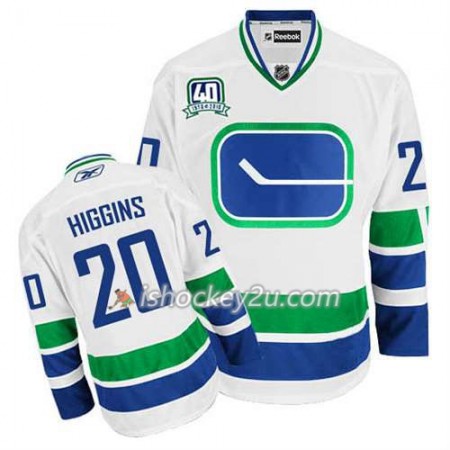 Reebok Mænd NHL Vancouver Canucks Trøje Chris Higgins #20 Tredje Hvid