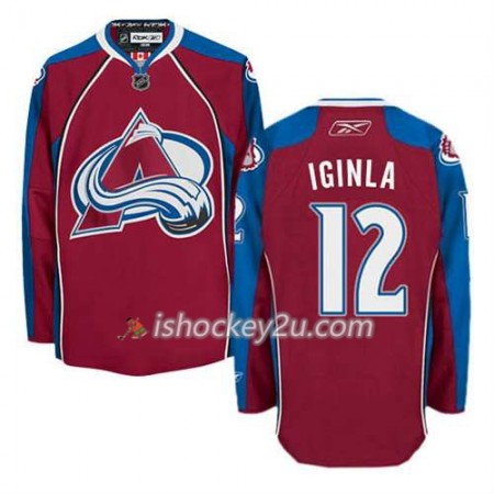 Reebok Mænd NHL Colorado Avalanche Trøje Jarome Iginla #12 Hjemme Rød