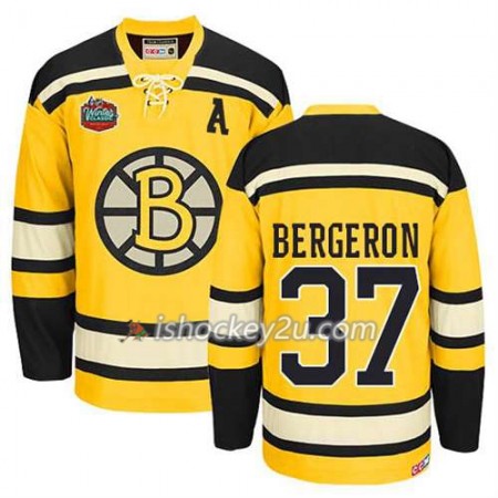 Reebok Mænd NHL Boston Bruins Trøje Patrice Bergeron #37 Winter Classic Guld